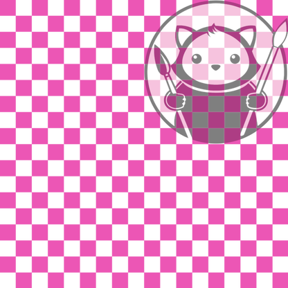 Next Level Sheet - UV Printed Plywood and Acrylic Sheets - Pink Checkers - Preview