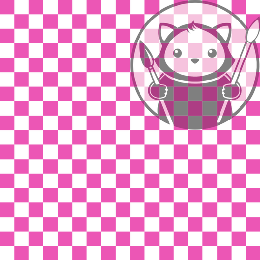 Next Level Sheet - UV Printed Plywood and Acrylic Sheets - Pink Checkers - Preview