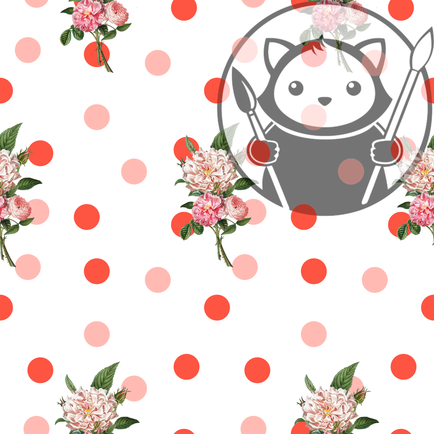 Next Level Sheet - Printed Acrylic and Plywood Sheets - Pink Dots and Flowers - Pattern
