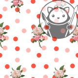 Pink Dots and Flowers  - Next Level Sheet