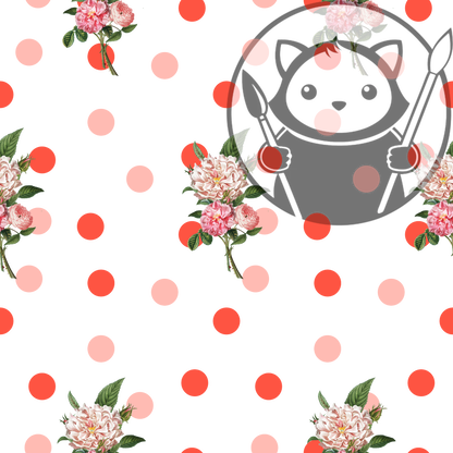 Next Level Sheet - Printed Acrylic and Plywood Sheets - Pink Dots and Flowers - Pattern
