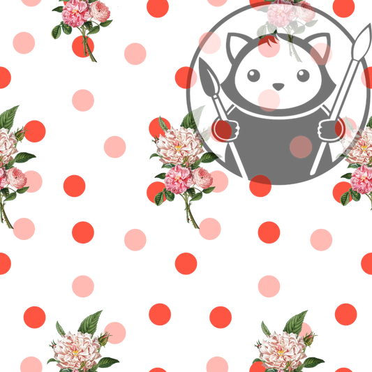 Next Level Sheet - Printed Acrylic and Plywood Sheets - Pink Dots and Flowers - Pattern