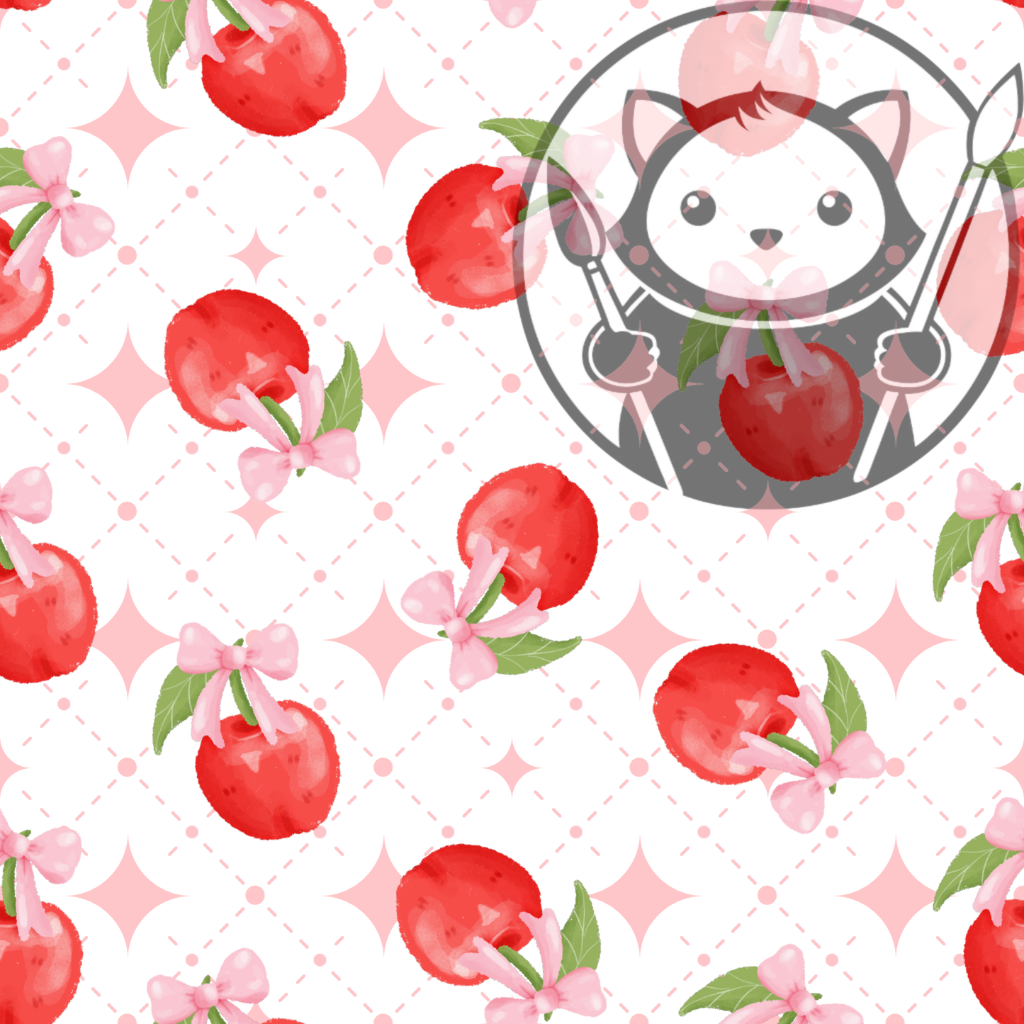 Next Level Sheet - Printed Acrylic and Plywood Sheets - Pink Ribbons  and Apples - Pattern