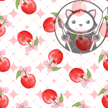 Next Level Sheet - Printed Acrylic and Plywood Sheets - Pink Ribbons  and Apples - Pattern