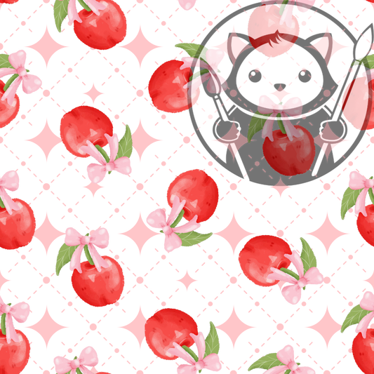 Next Level Sheet - Printed Acrylic and Plywood Sheets - Pink Ribbons  and Apples - Pattern