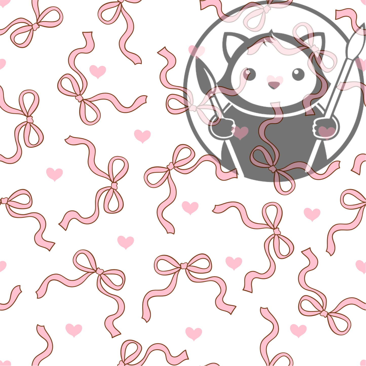 Next Level Sheet - Printed Acrylic and Plywood Sheets - Pink Ribbons  and Hearts - Pattern