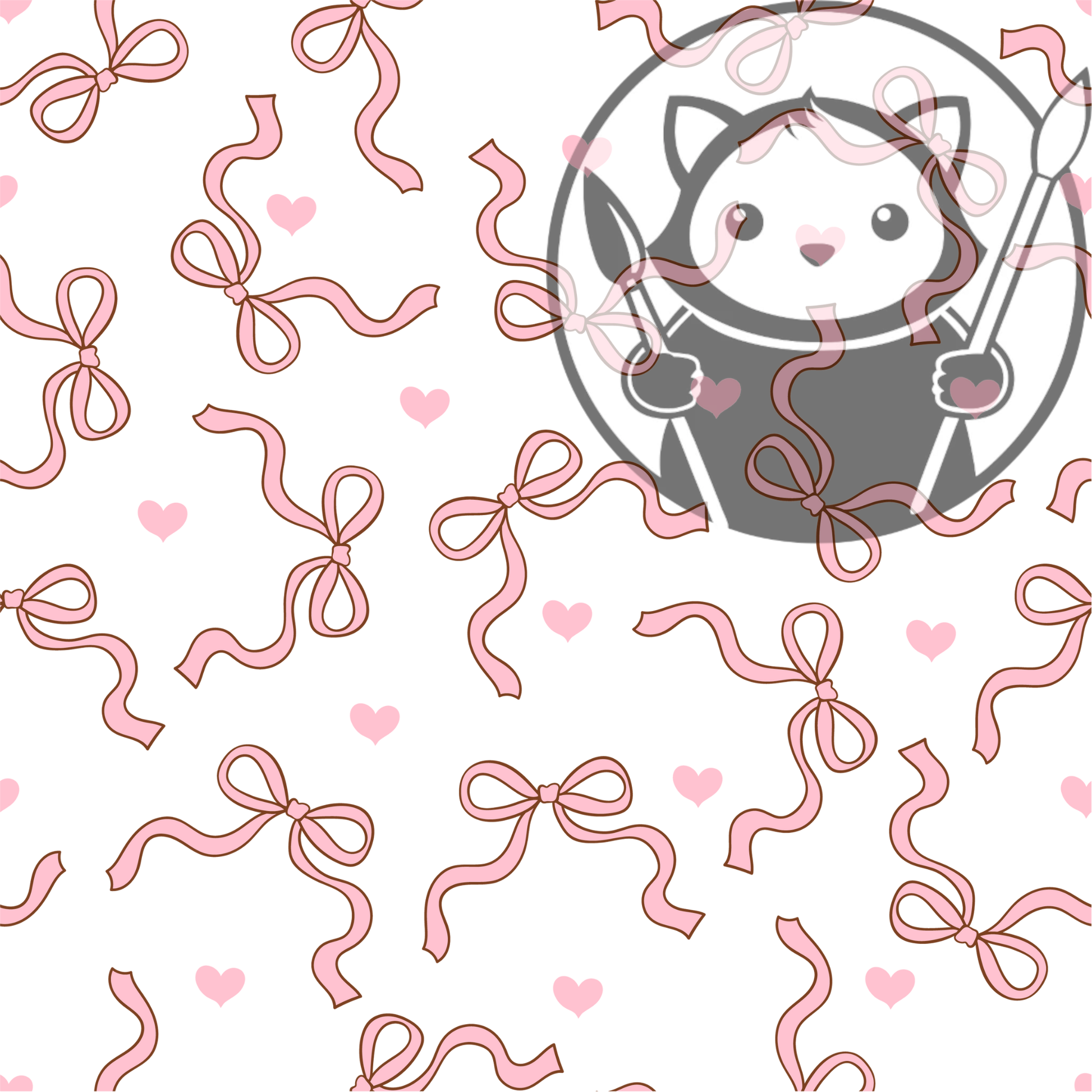 Next Level Sheet - Printed Acrylic and Plywood Sheets - Pink Ribbons  and Hearts - Pattern