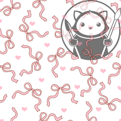 Next Level Sheet - Printed Acrylic and Plywood Sheets - Pink Ribbons  and Hearts - Pattern