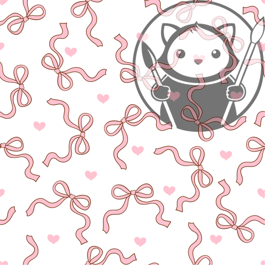 Next Level Sheet - Printed Acrylic and Plywood Sheets - Pink Ribbons  and Hearts - Pattern