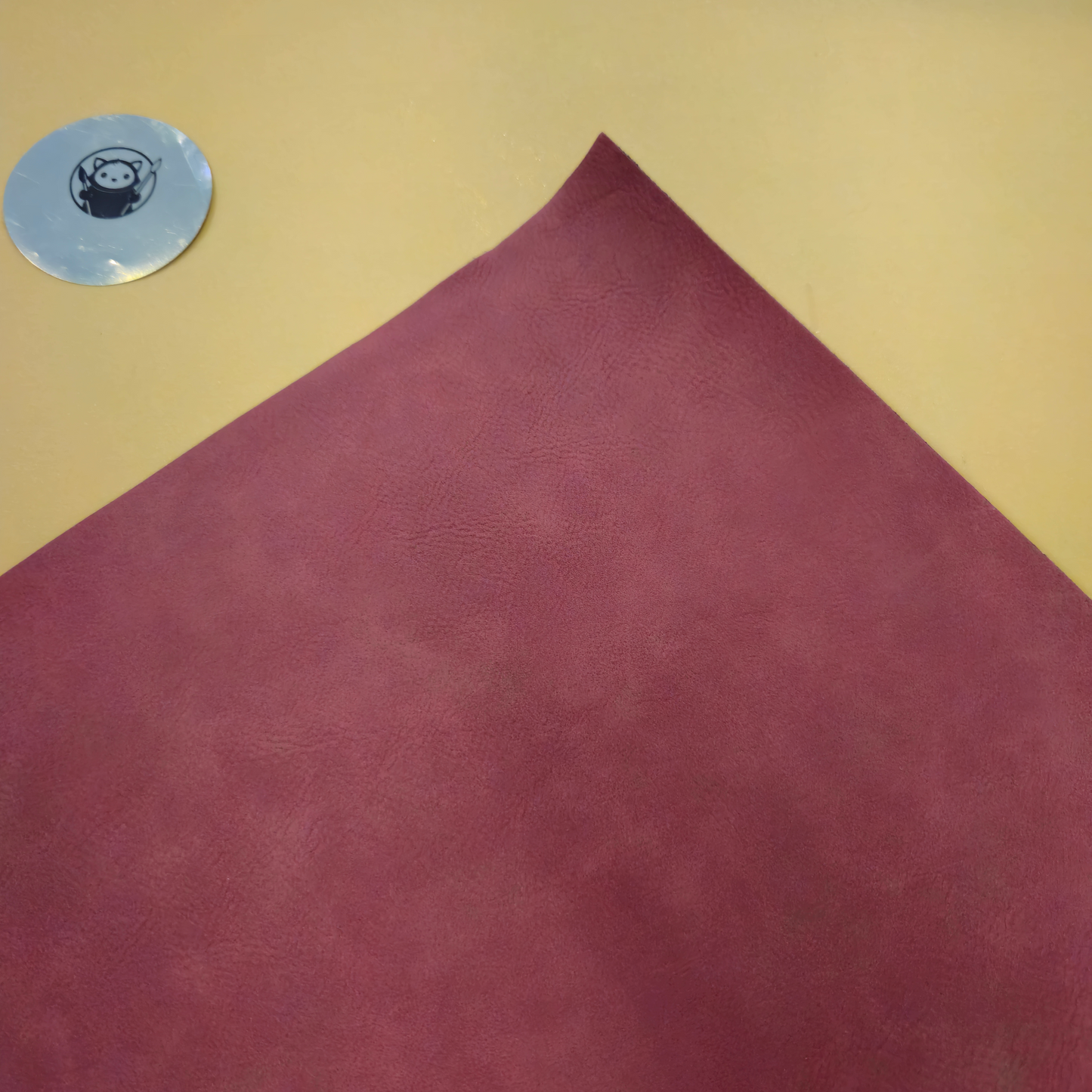 Pink - Engraves Black- Leatherette Sheet – PU Material - Corner