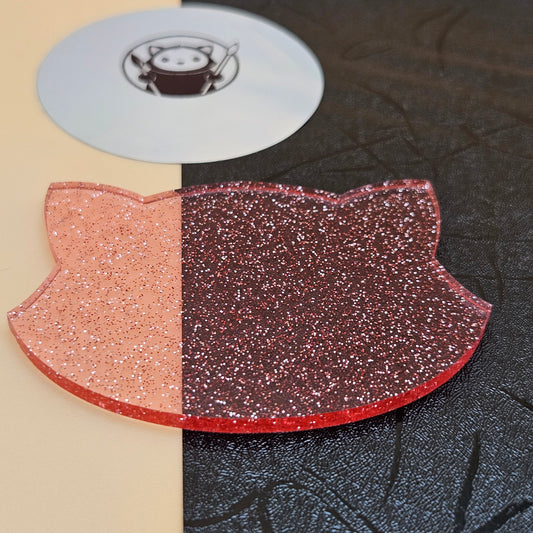 Pink Glitter Acrylic Swatch
