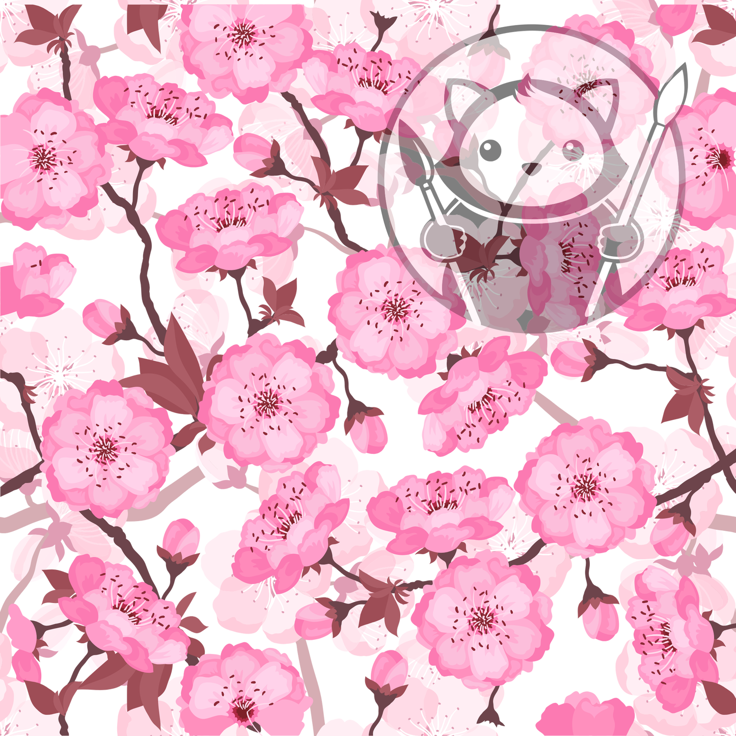 Next Level Sheet - Printed Acrylic and Plywood - Plum Bloom Pattern