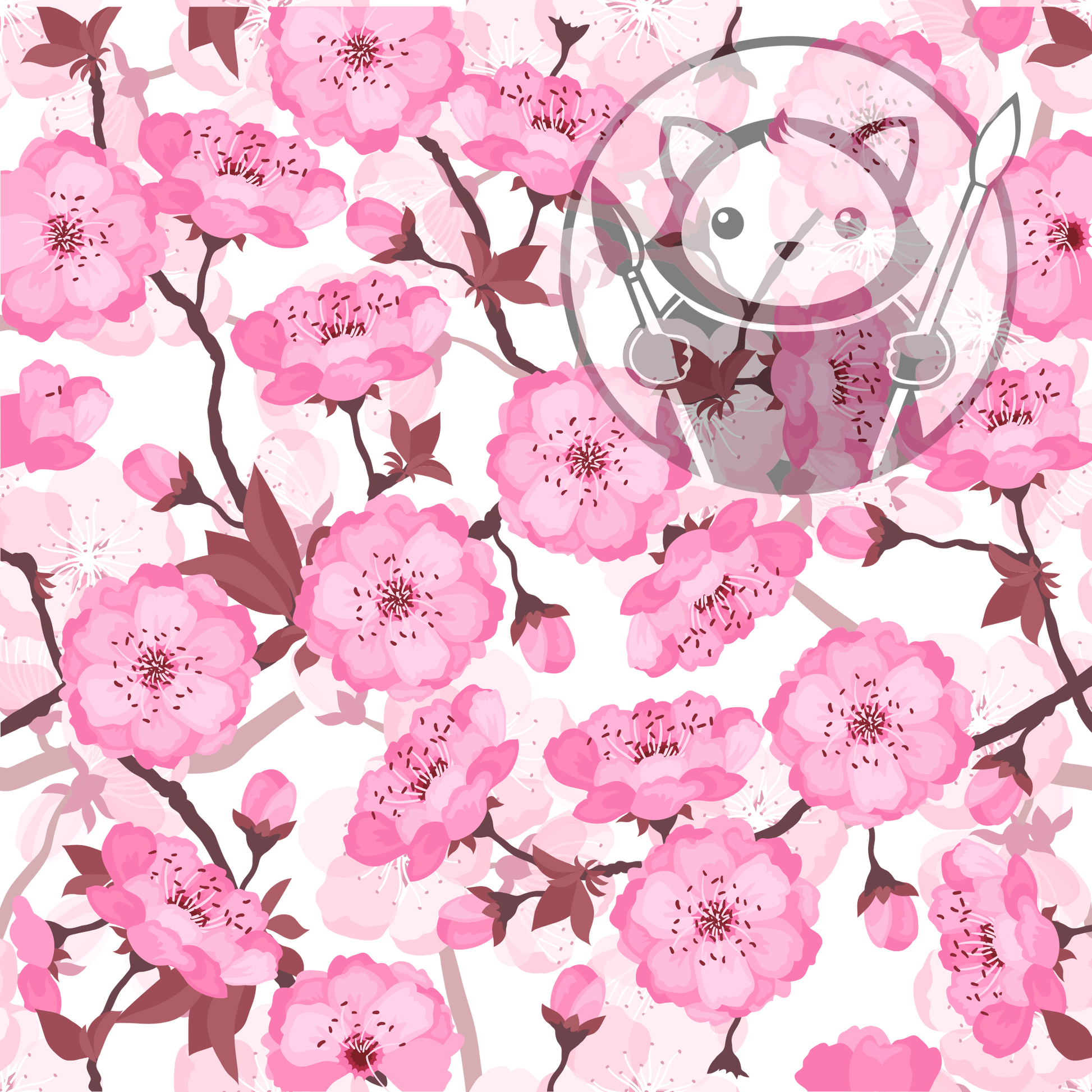 Next Level Sheet - Printed Acrylic and Plywood - Plum Bloom Pattern