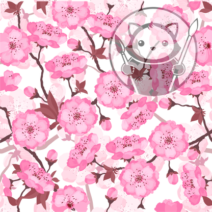 Next Level Sheet - Printed Acrylic and Plywood - Plum Bloom Pattern