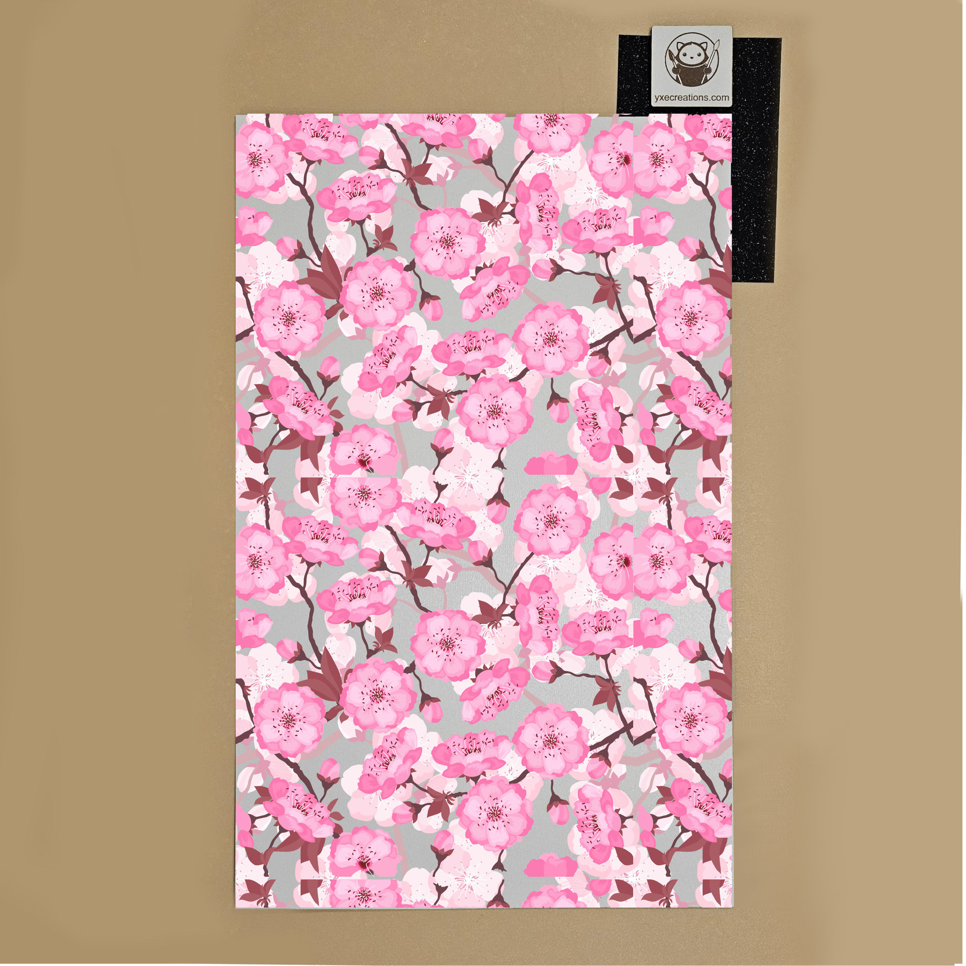 Next Level Sheet - Printed Acrylic and Plywood - Plum Bloom Close Up