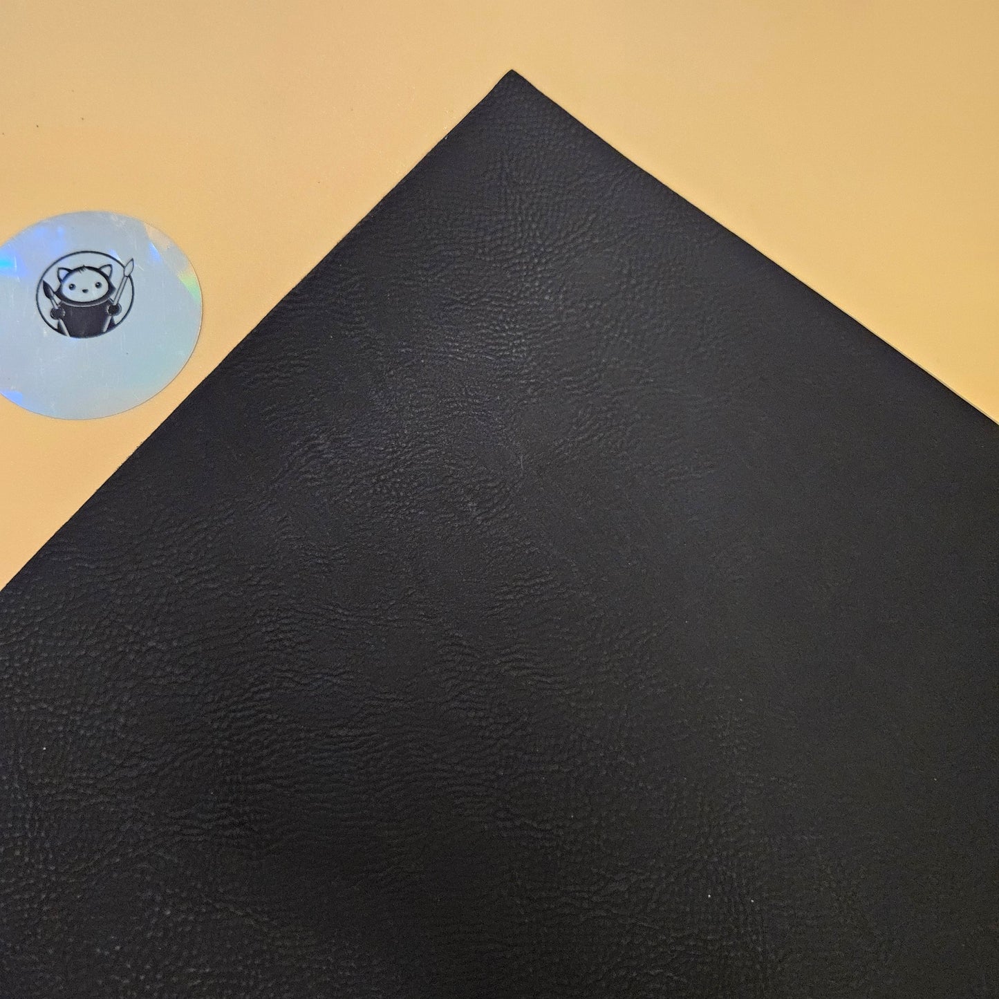 Product Black - Engraves Golden - Leatherette Sheet – PU Material - Corner