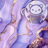 Alcohol Ink - Purple Gold #1 - Next Level Sheet