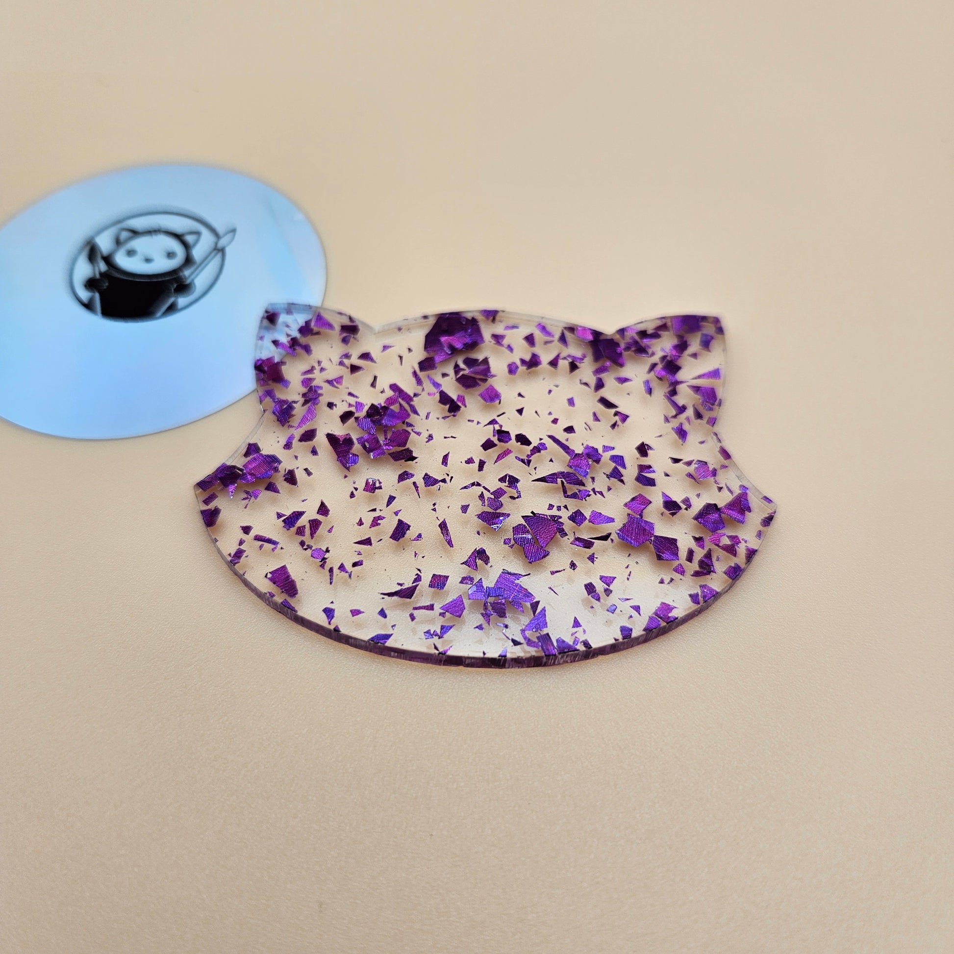 Purple Foil Acrylic Sample Swatch