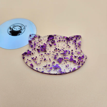 Purple Foil Acrylic Sample Swatch