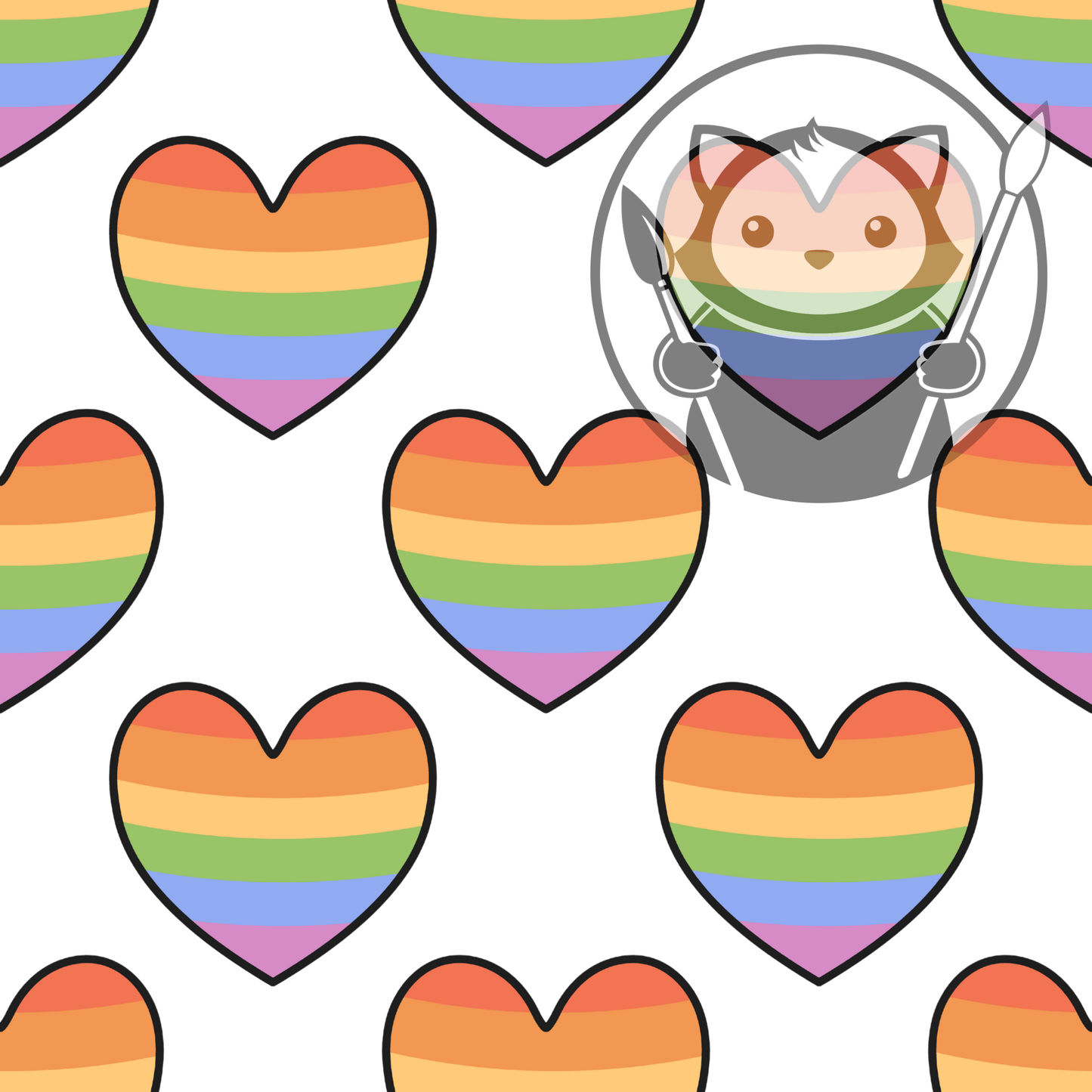 Rainbow Hearts - Next Level Sheet