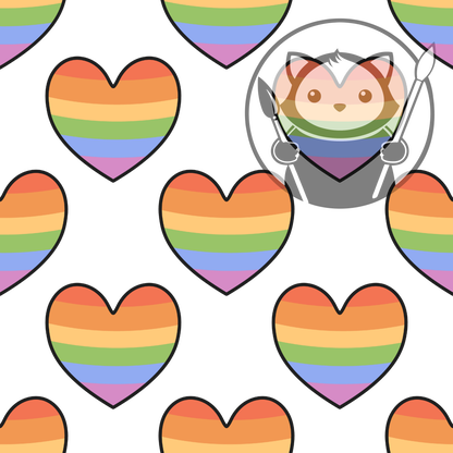 Rainbow Hearts - Next Level Sheet