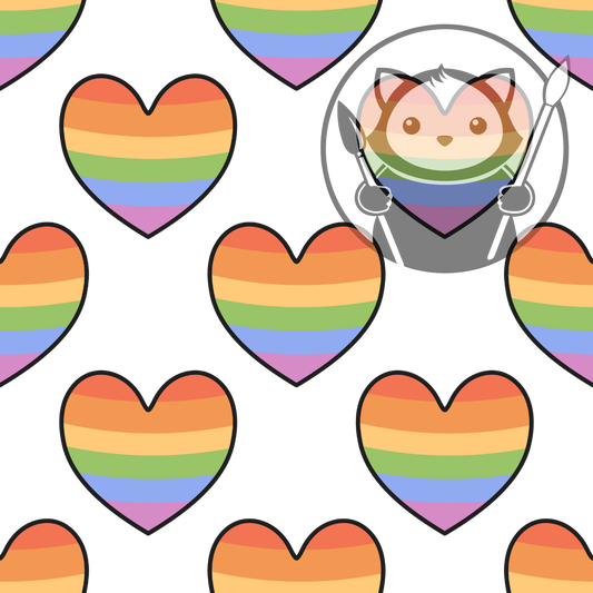 Rainbow Hearts - Next Level Sheet