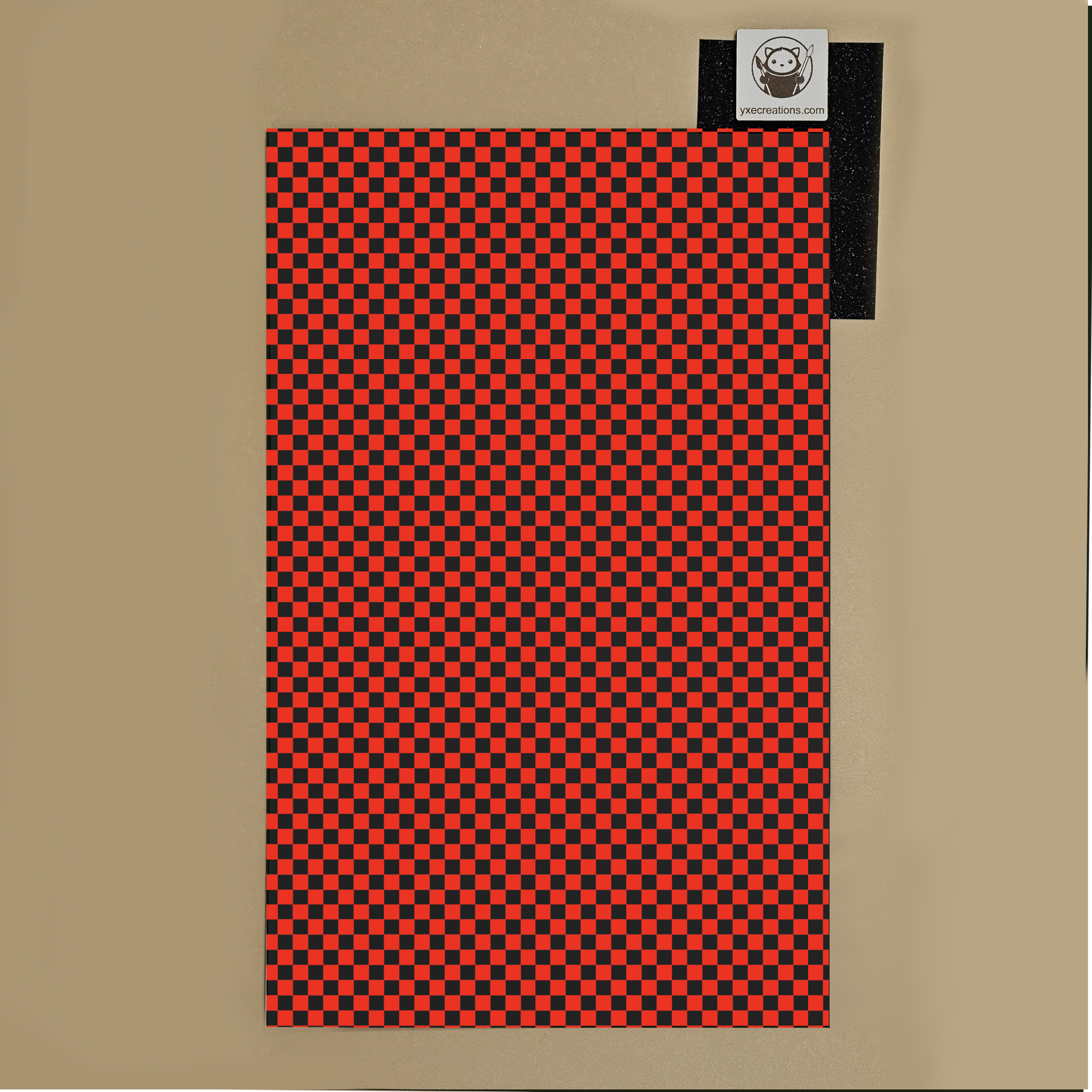 Next Level Sheet - UV Printed Plywood and Acrylic Sheets - Red Checkers - Preview