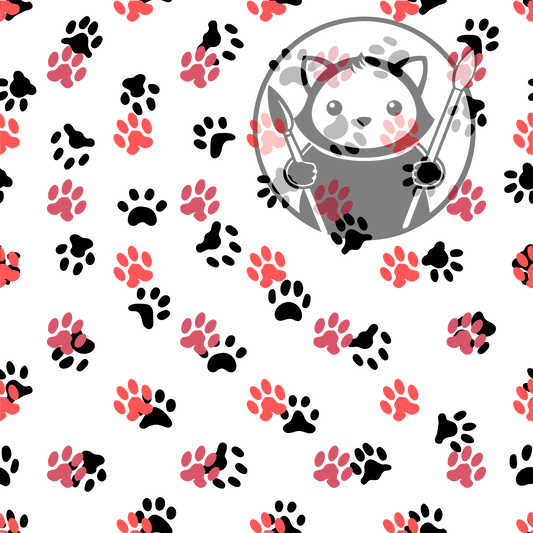 Next Level Sheet - Printed Acrylic and Plywood - FRed Pet Paws Pattern
