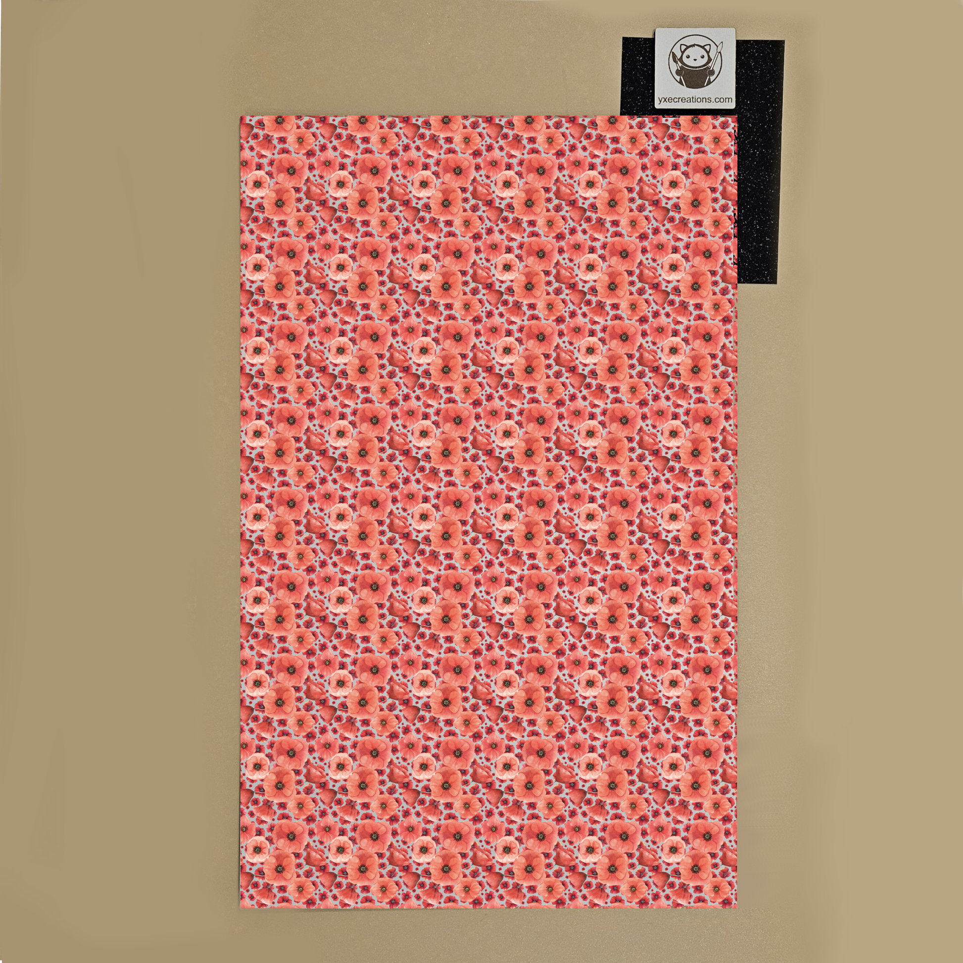 Next Level Sheet - Printed Acrylic and Plywood - Red Poppies Preview