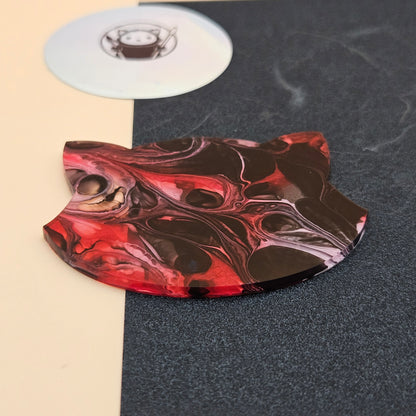Red and Black Tides Acrylic Swatch