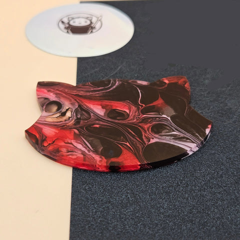 Red and Black Tides Acrylic Swatch