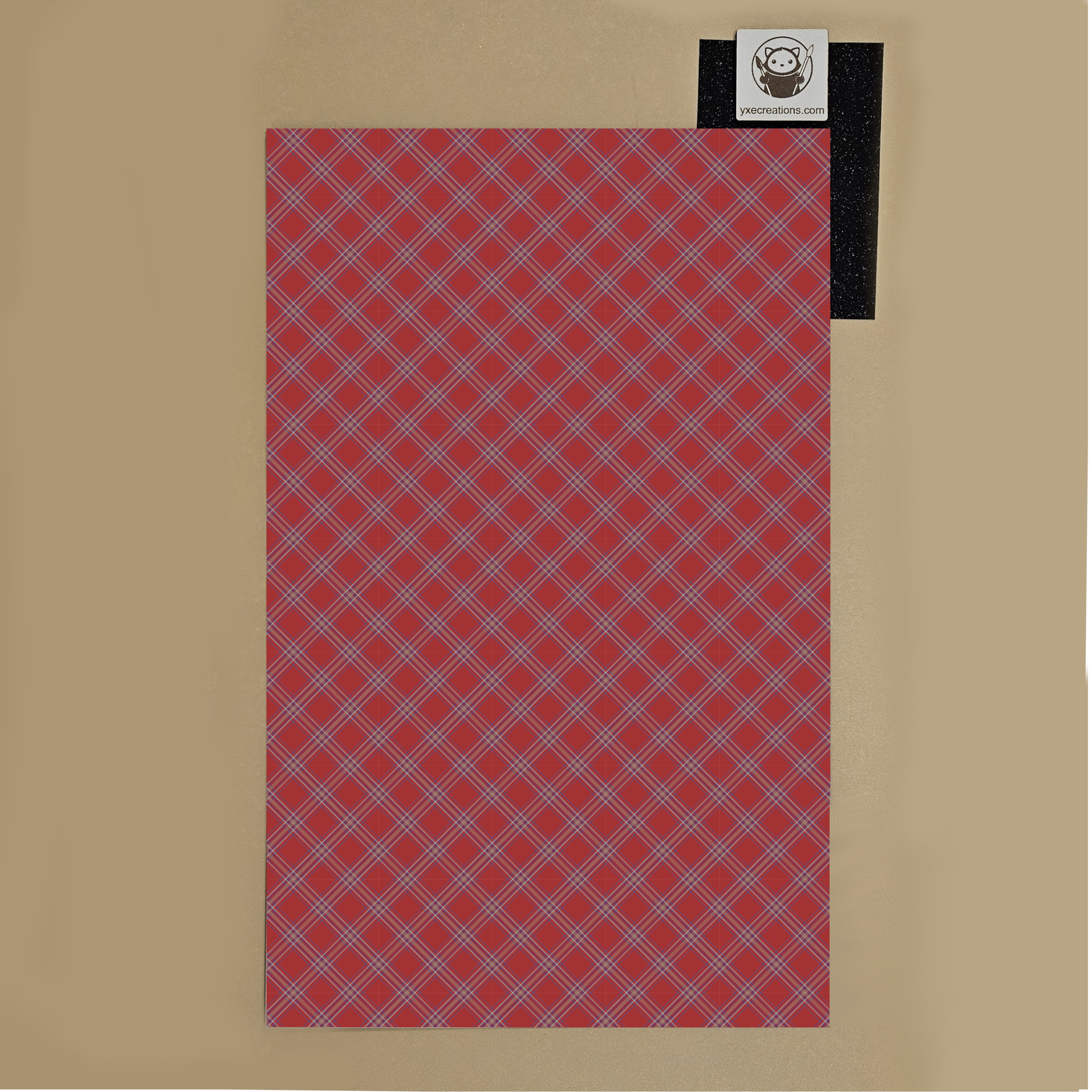 Next Level Sheet - Printed acrylic and Plywood - Red and Blue Plaid  Small - Preview