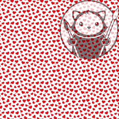 Next Level Sheet - Printed Acrylic and Plywood Sheets - Red and Pink Hearts - Pattern