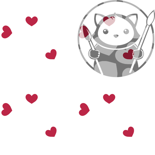 Next Level Sheet - Printed Acrylic and Plywood Sheets - Red and White Hearts - Pattern