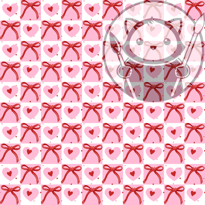 Next Level Sheet - Printed Acryic and Plywood Sheets - Ribbons Hearts - Pattern