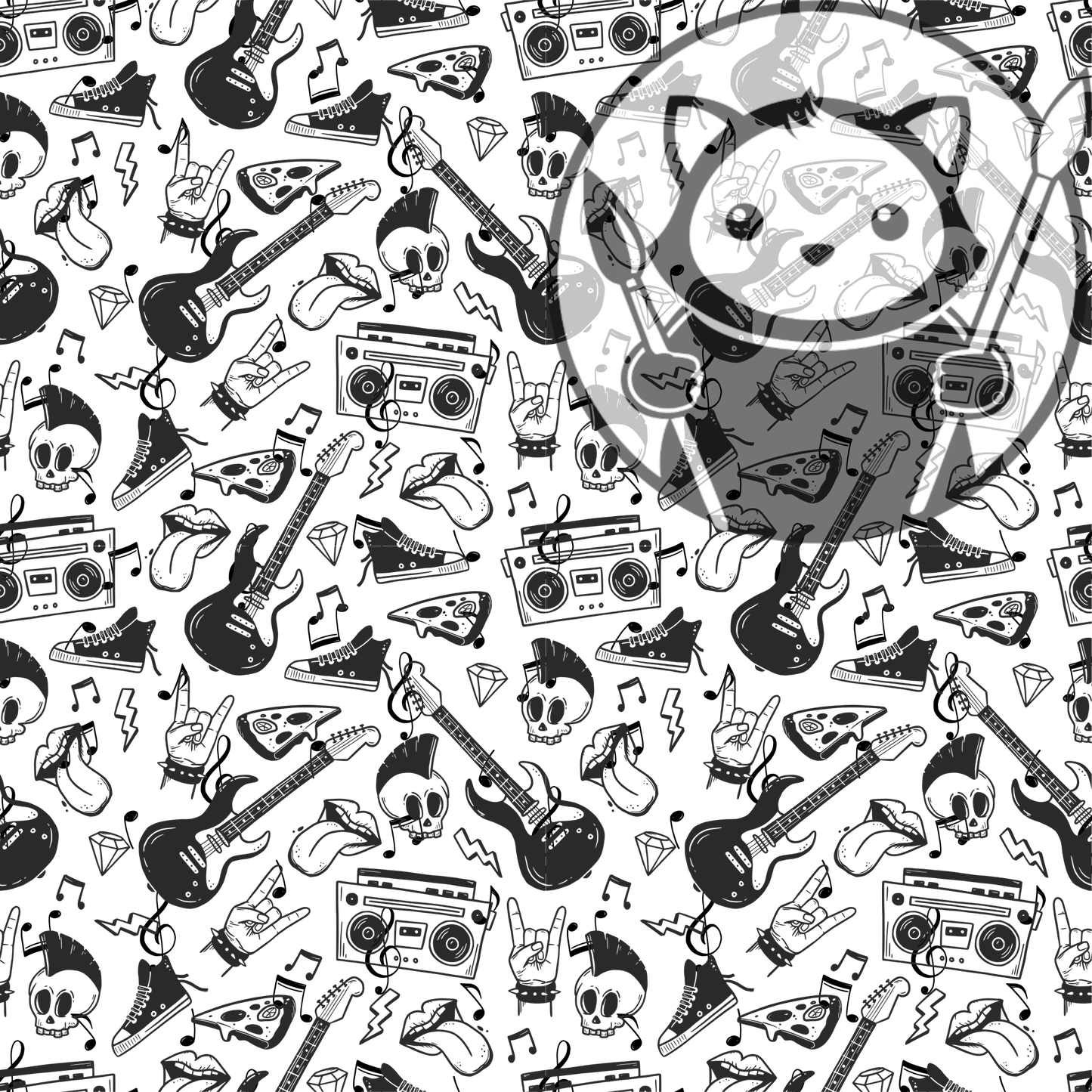 Next Level Sheet - Printed Acrylic and Plywood Sheets - Rock Music - Pattern