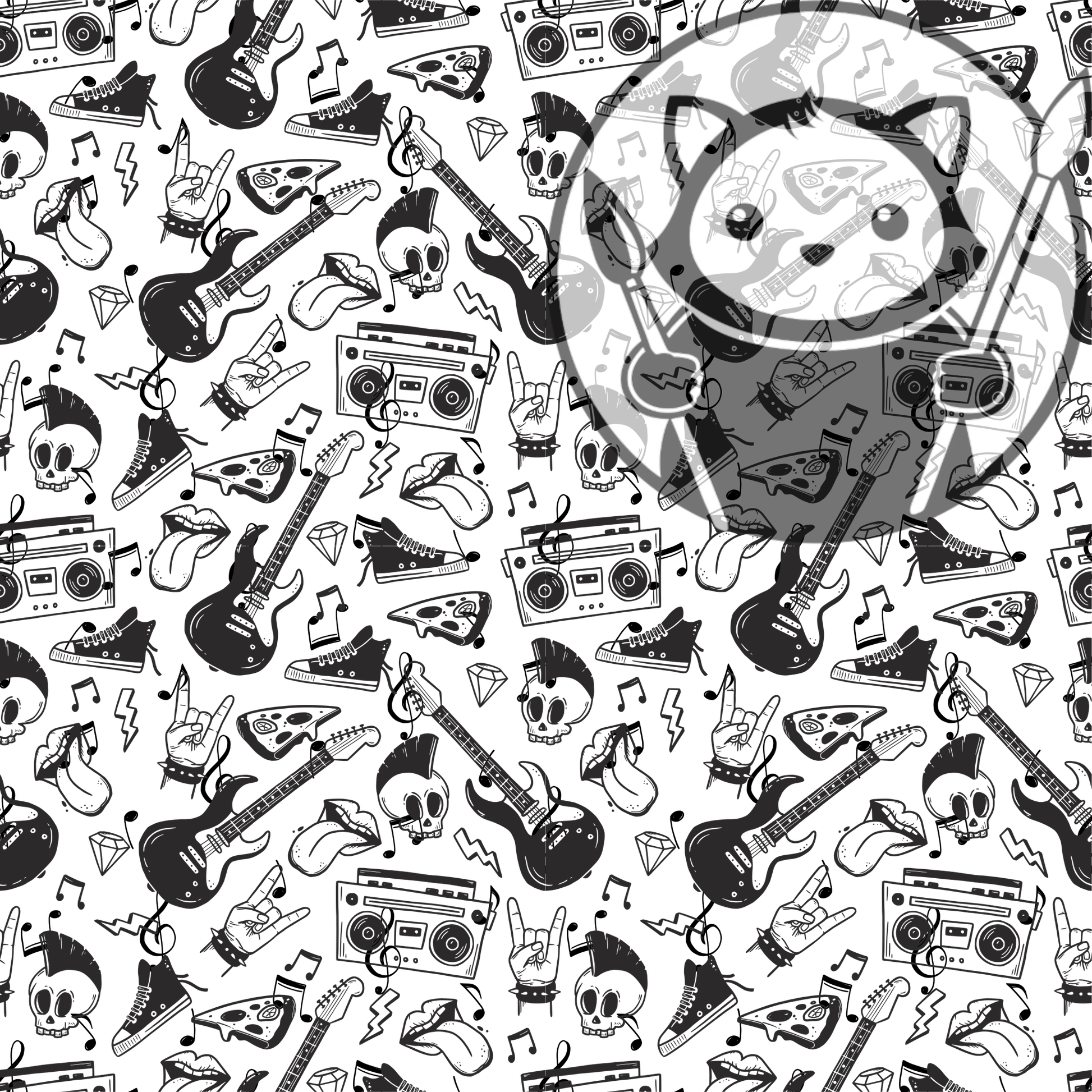 Next Level Sheet - Printed Acrylic and Plywood Sheets - Rock Music - Pattern