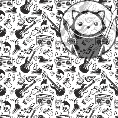 Next Level Sheet - Printed Acrylic and Plywood Sheets - Rock Music - Pattern