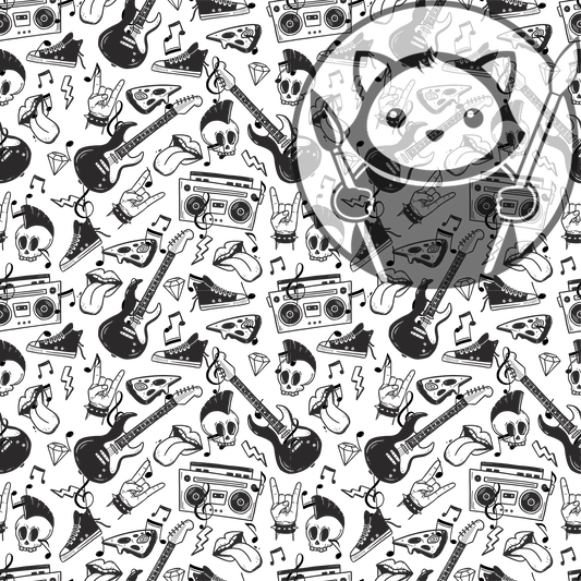 Next Level Sheet - Printed Acrylic and Plywood Sheets - Rock Music - Pattern