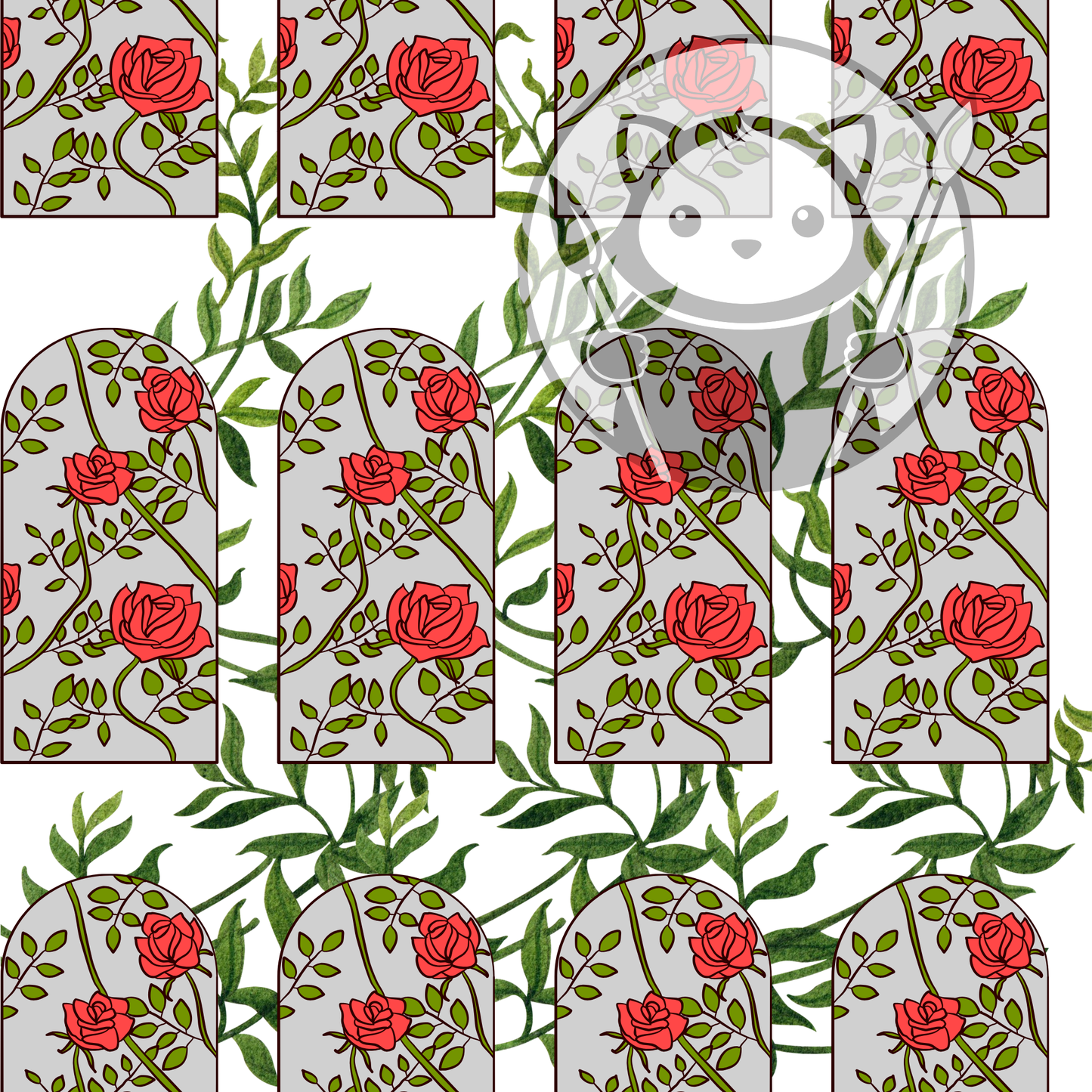 Next Level Sheets - Printed Acrylic and Plywood -  Rose Windows Pattern