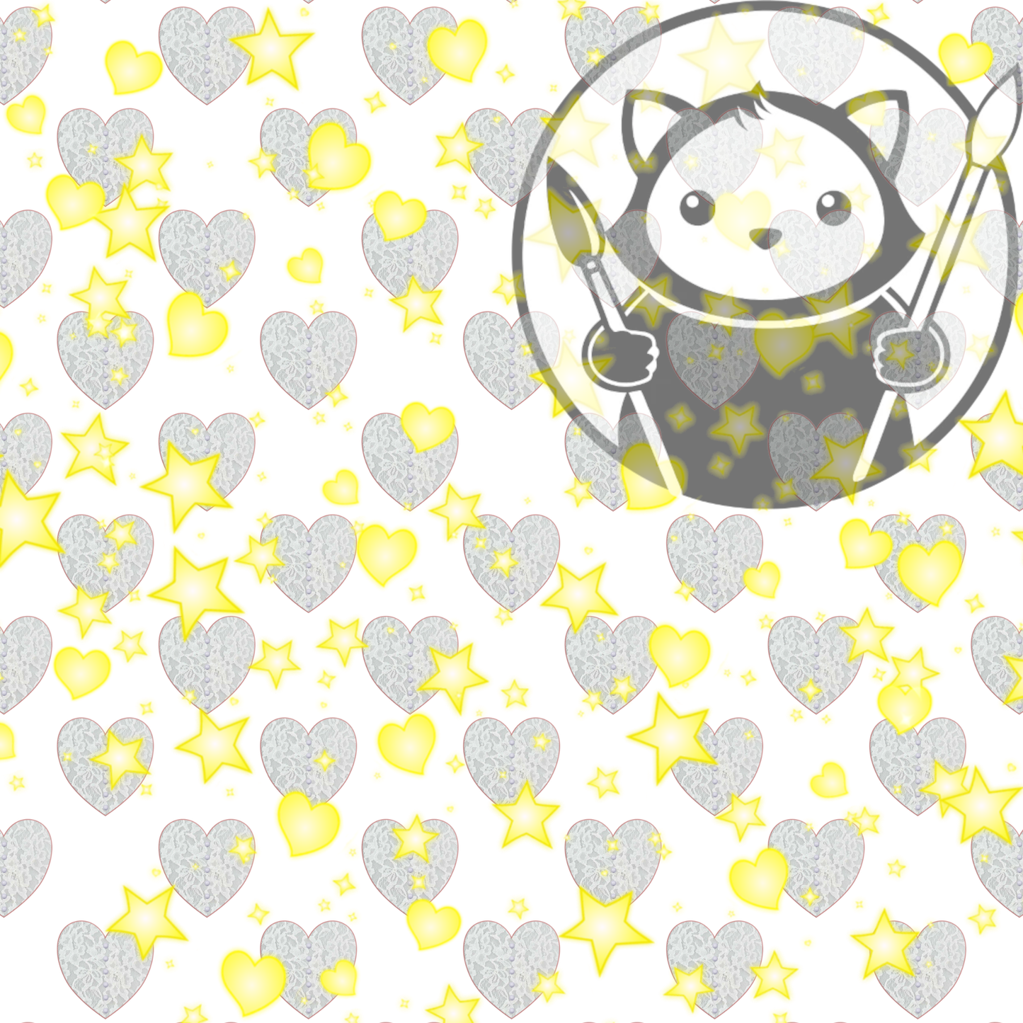 Next Level Sheet - Printed Acryic and Plywood Sheets - Silver Hearts - Pattern