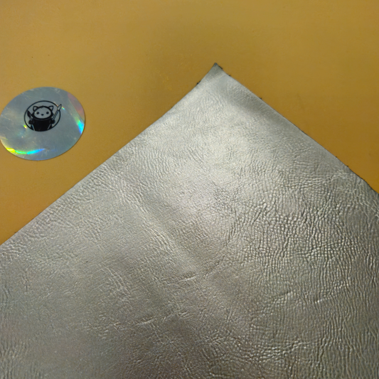 Silver - Engraves Black - Leatherette Sheet – PU Material - Corner