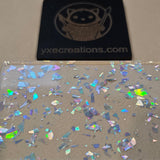 Glitter Acrylic - Silver Foil