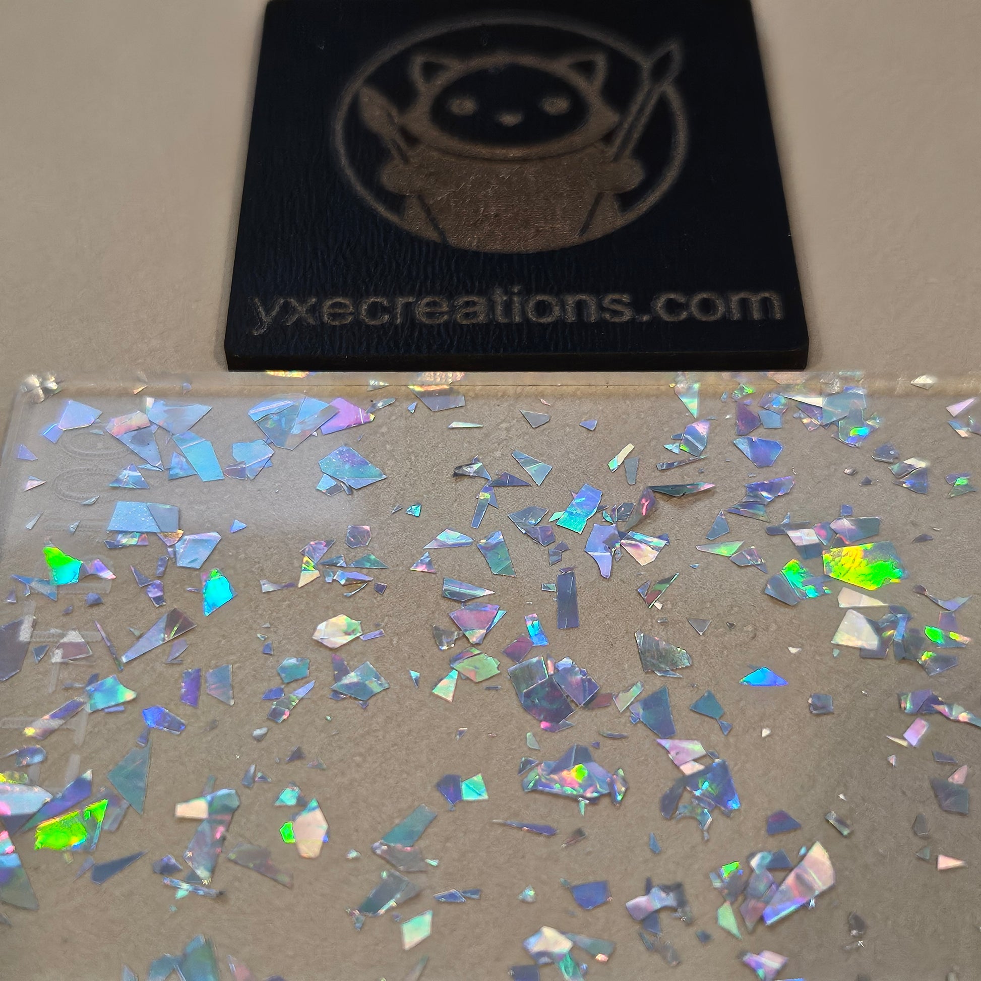 Silver Foil Glitter Acrylic Preview