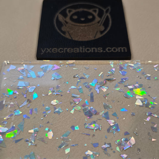 Silver Foil Glitter Acrylic Preview