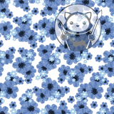 Bright Blue Flowers - Next Level Sheet