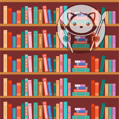 Next Level Sheets - Printed Acrylic and Plywood -  Simple Bookshelves Pattern