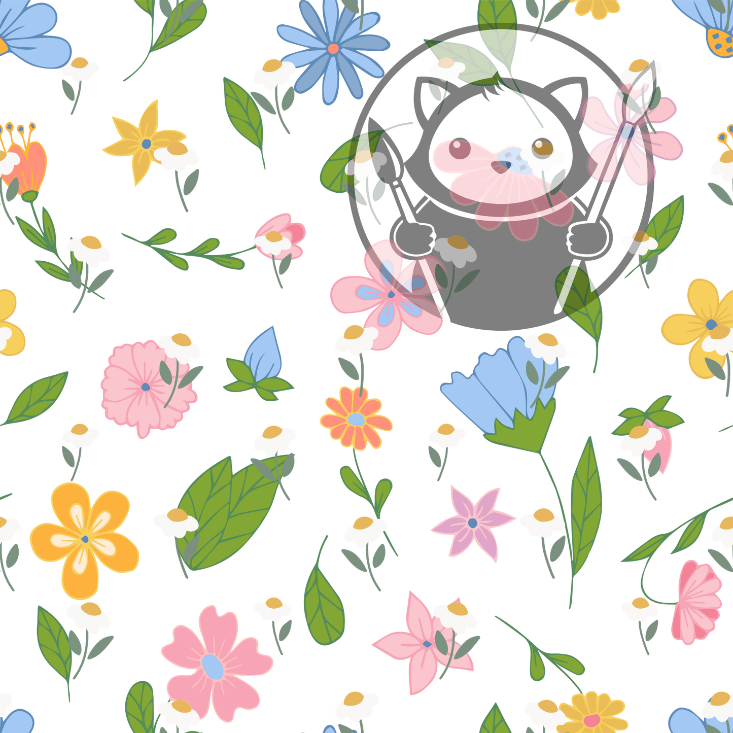 Next Level Sheet - Printed Acrylic and Plywood - Simple Flowers  2 Pattern
