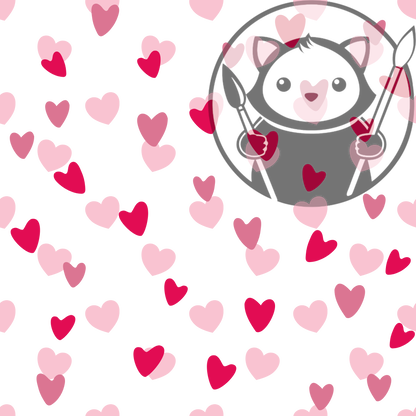 Next Level Sheet - Printed Acryic and Plywood Sheets - Simple Hearts - Pattern