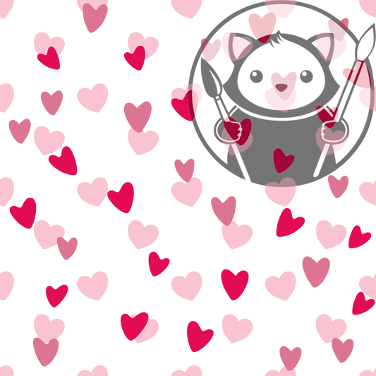 Next Level Sheet - Printed Acryic and Plywood Sheets - Simple Hearts - Pattern